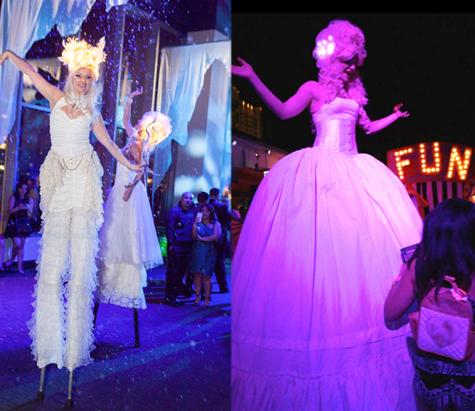 Catalyst Arts Victorian and Winter Wonderland Theme Stilt Walkers - San Francisco
