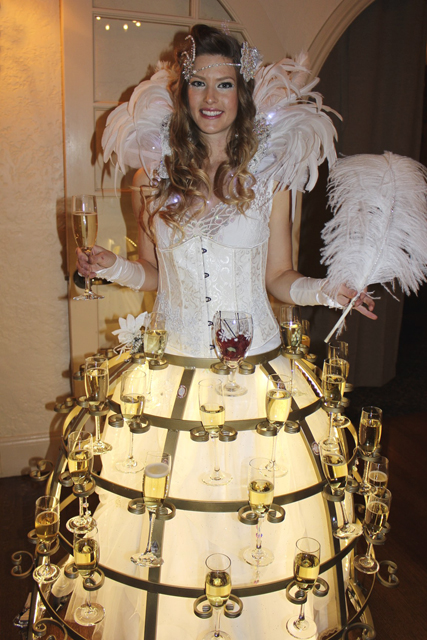 Catalyst Arts Entertainment Holiday Themed Champagne Skirt