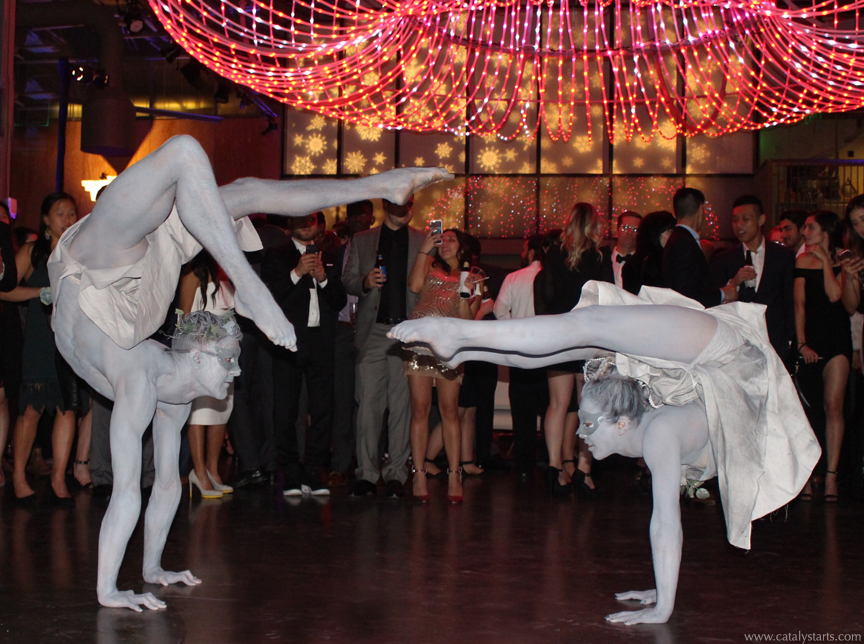 Venetian Statue Contortionist Acrobatic duo by Catalyst Arts Entertainment SF