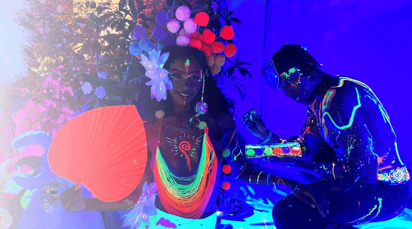 Surrealist UV Interactive Art Installation by Audette of Catalyst Arts Experiential Entertainment 
