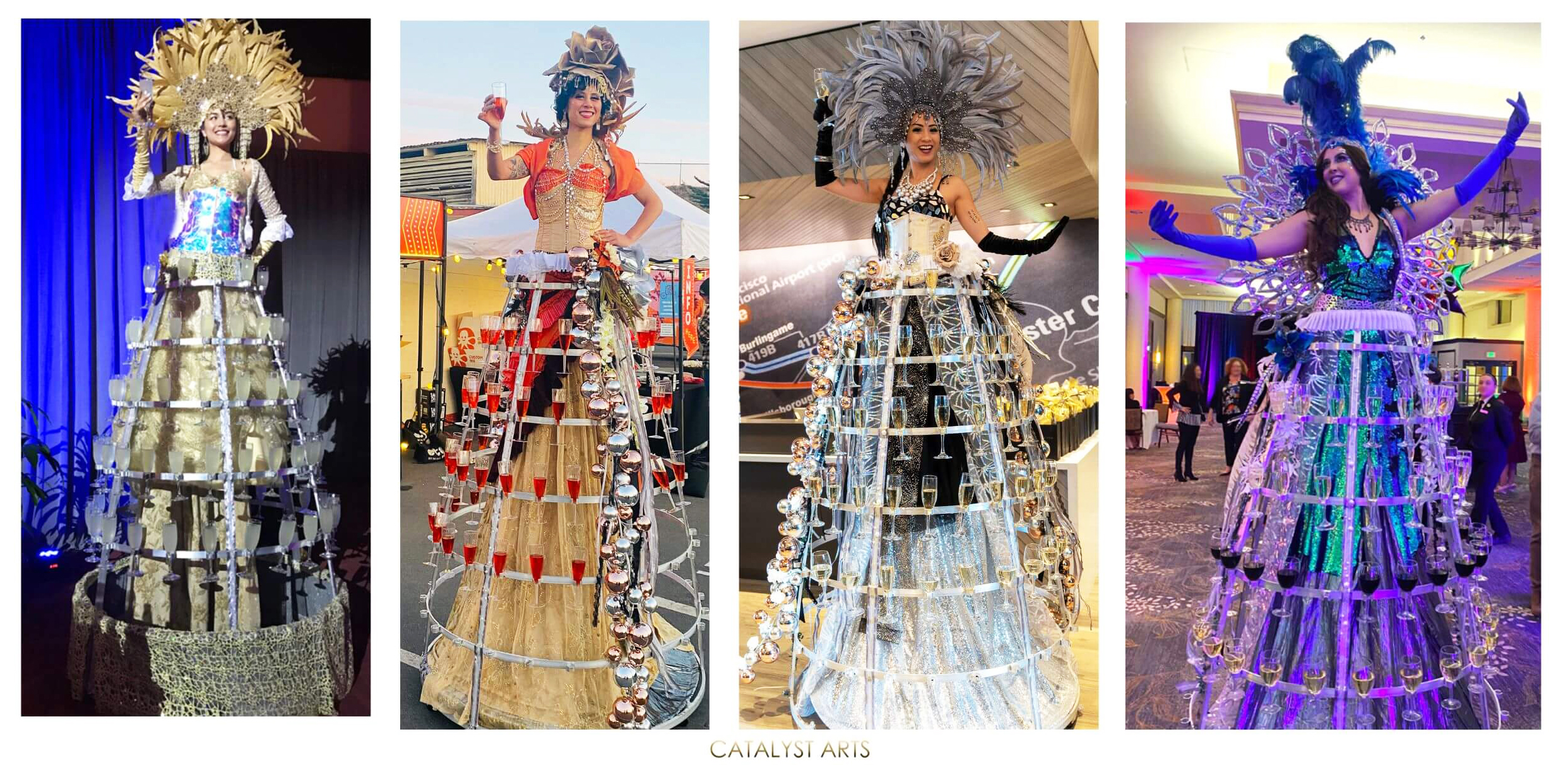 Deluxe Champagne Skirt from Catalyst Arts Entertainment in the San Francisco Bay Area, California 