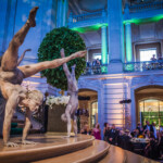 catalyst arts body painted living statue contortionists at SF Opera Ball Gala