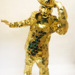Gold Mirror Suit Character- gold mirror gentlemen by Catalyst Arts California