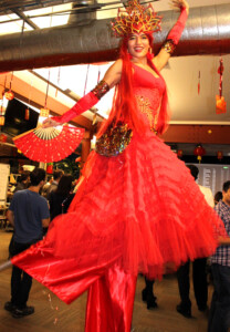 Red Asian Stilter