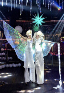 White Led Stiltwalkers