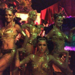 Gold Showgirl dancers