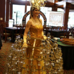 Golden Champagne Skirt Showgirl