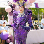 Purple Drag Queen Samba showgirl with Catalyst Arts Entertainment