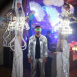 Futuristic Glow Stilt Walkers in California at VIP Party in San Francisco- by Catalyst Arts